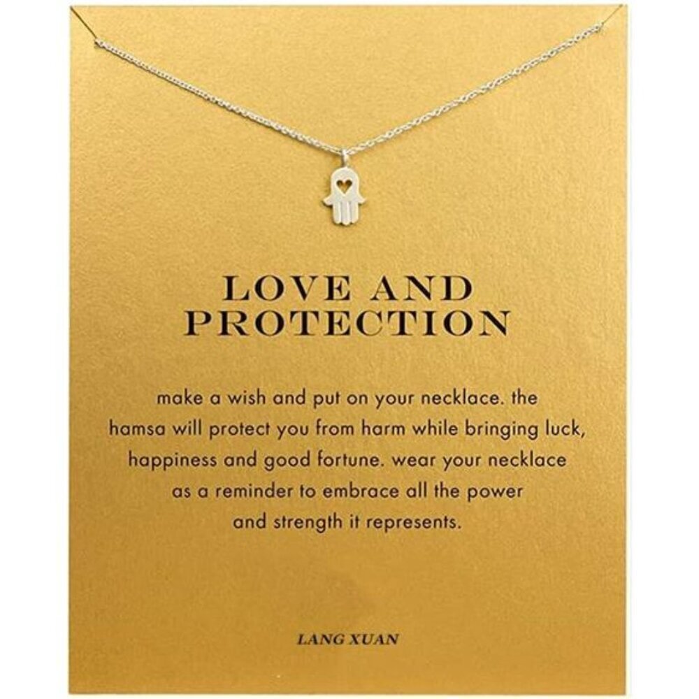 Hamsa Hand Necklace – Symbol of Love, Protection & Fortune